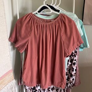 Pink velvet shirt